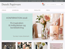 Tablet Screenshot of danskpapirvare.dk